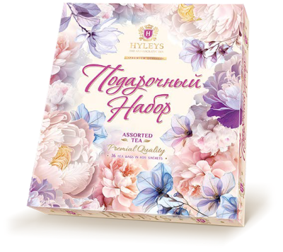 Чай Подарочный набор Цветы Ассорти 36пак х 2гр картон упак Hyleys
