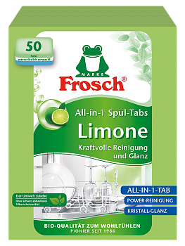 Frosch Таблетки для мытья посуды в ПММ Лимон (50х20гр)