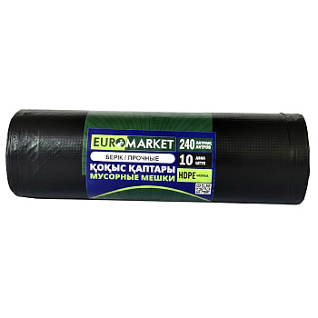 Пакеты для мусора 240л 10шт Euromarket