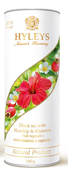 Hyleys Гармония природы черный чай с шиповником и каркадэ Туба, 100гр