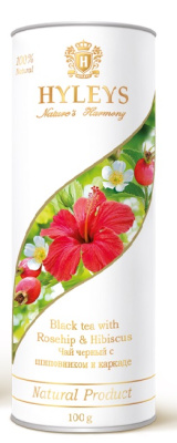 Hyleys Гармония природы черный чай с шиповником и каркадэ Туба, 100гр