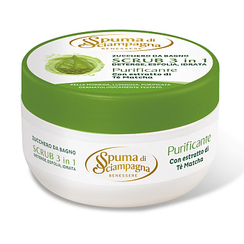 Скраб для тела сахарный очищающий Матча 250мл Spuma di Sciampagna