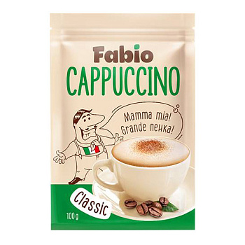 Barista Напиток кофейный растворимый Fabio  «Cappuccino Classic», 100 г