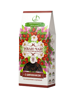 Иван-чай напиток чайный ферментированный с плодами шиповника, пачка 50г