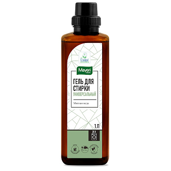 Гель для стирки универсальный на мятной воде  1000мл Organic Mayeri