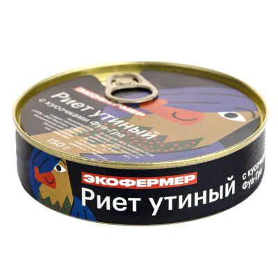 Риет утиный с Фуа-гра 150гр жб Экофермер