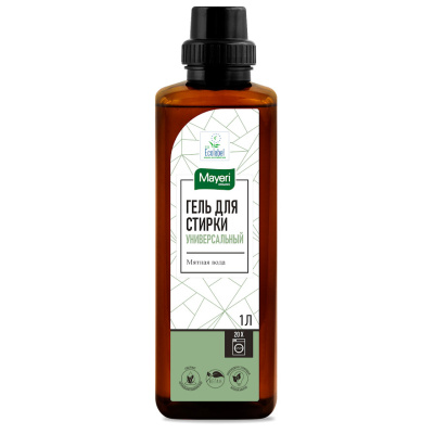 Гель для стирки универсальный на мятной воде  1000мл Organic Mayeri