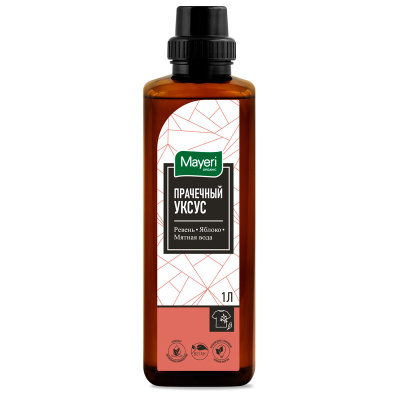 Прачечный уксус для стирки ревень и яблоко на мятной основе 1000мл Organic Mayeri