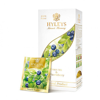 Hyleys Гармония природы зеленый чай с черникой, 25 пак