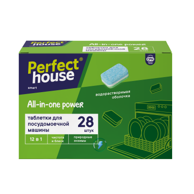 Таблетки для ПММ All in one Power 28шт Perfect House