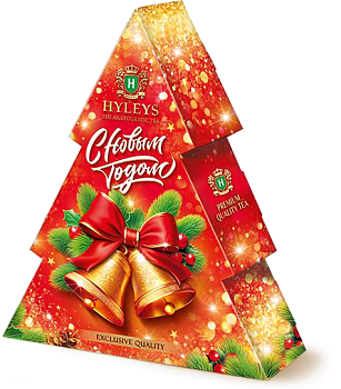 Чай черный Новогодний 50гр Елочка Колокольчики картон Hyleys