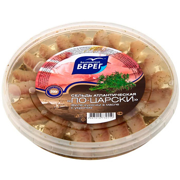 Балтийский берег Сельдь филе  кус в масле  