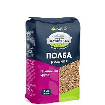 Полба крупа пшеничная резаная 450 гр в мягкой упаковке Гудвилл