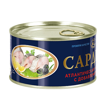 Сардина атлантическая натур. НДМ Золотая сеть 240 гр ключ