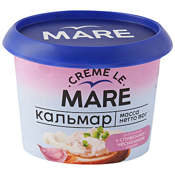 Балтийский берег Кальмар рубленый в сливочно-чесночном соусе 0,15 кг