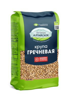 Гречневая крупа ядрица 1,5кг мягк упак Гудвилл