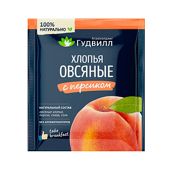Каша Овсяные хлопья 0,04 персик