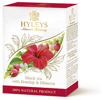 Hyleys Гармония природы черный чай с шиповником и каркадэ Туба, 100гр