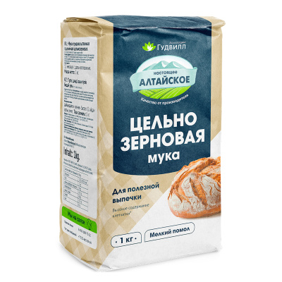 Мука цельнозерновая 1кг Гудвилл