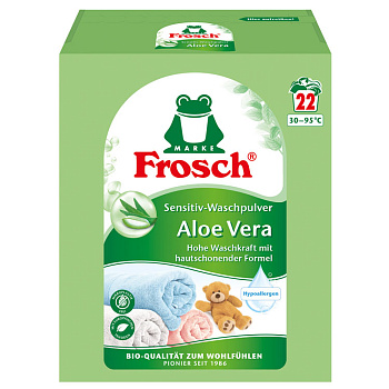 Порошок для стирки цветного белья концентрированный Алоэ Вера 1,45кг Frosch