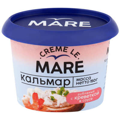 Балтийский берег Кальмар рубленый с креветкой в соусе 0,15 кг