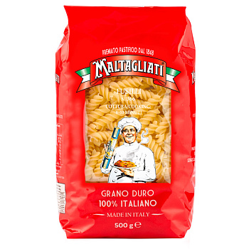 Макароны Спиральки №366 из твёрдых сортов пшеницы 500гр мягк упак Fusilli Maltagliati