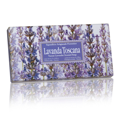 Набор натурального мыла с ароматом Лаванды 3шт х 125г SAF (прямоугольное)