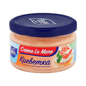 Балтийский берег Паста Сreme Le Mare креветка в соусе с копченым лососем. 0,165 кг