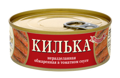Килька Каспийская обжаренная в томатном соусе 240гр жб ключ Рыбный Стандарт
