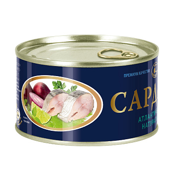 Сардина атлантическая натур. Золотая сеть 240 гр ключ