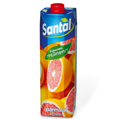 Напиток SANTAL КРАСНЫЙ ГРЕЙПФРУТ 1л