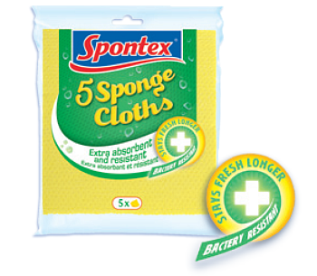 Салфетка губчатая Sponge Cloths 5шт Spontex