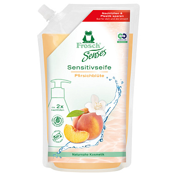 Жидкое мыло Персик зап.уп.500мл Frosch