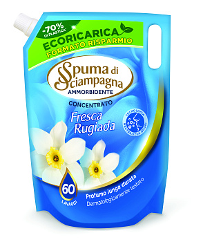 Кондиционер для белья Cвежая Роса дой-пак 1200мл Spuma di Sciampagna