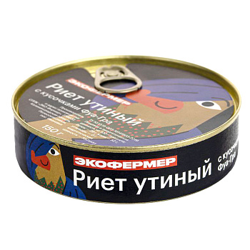 Риет утиный с Фуа-гра 150гр жб Экофермер
